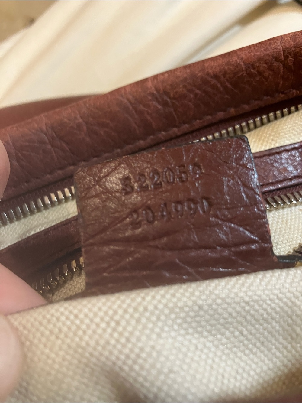 Gucci Soho Interlocking GG Crossbody Bag Wine Bordeaux Leather - Picture 4 of 14